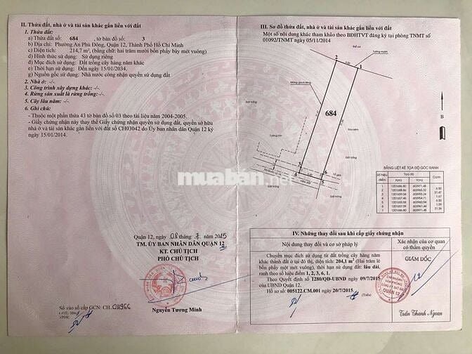 Bán lô Đất đẹp tặng 10 phòng trọ An phú Đông 25 .