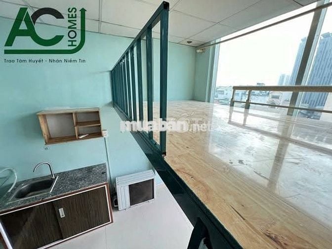 căn hộ 25m2 có gác cửa kính máy lạnh Q.12