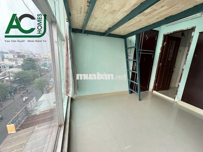 căn hộ 25m2 có gác cửa kính máy lạnh Q.12