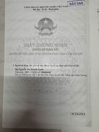 Bán nhà mặt tiền thị trấn Dầu Tiếng, Bình Dương, 126m2, 2,4tỷ 