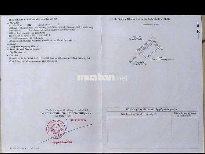 BÁN ĐẤT BÌNH NHÂM 38/ ,P LÁI THIÊU ,TP HCM