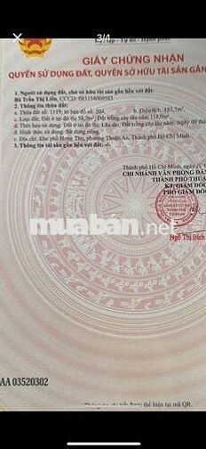 BÁN LÔ GÓC HƯNG ĐỊNH 04 , SÁT BÊN CHỢ BÚNG ,TP HCM
