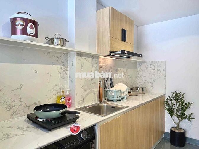 CĂN HỘ STUDIO BALCON NỘI THẤT CAO CẤP MÁY GIẶT RIÊNG NGAY HUTECH