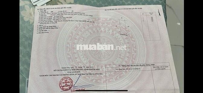 Bán đất ở tại Ninh Thượng, Ninh Hòa, Khánh Hòa, tặng kèm nhà yến