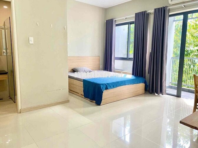 Cho Thuê Studio Ban Công 40m2 Bình Thạnh Sát Q1_Full NT_Thang Máy