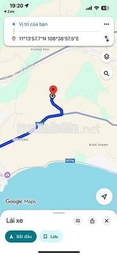 đất mặt tiền gần quốc lộ 1a xã phong phú huyện tuy phong