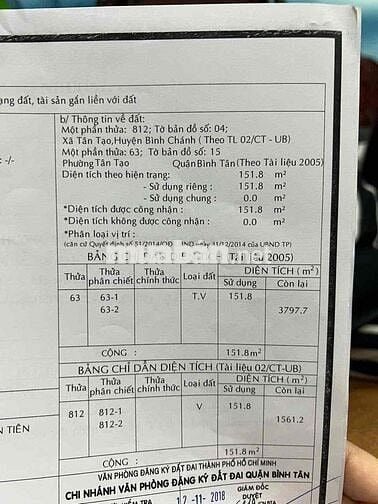 SIÊU RẺ BÌNH TÂN !! 482m2 FULL TC CHỈ 23 TỶ 800 CHỦ TẶNG THÊM 152m2 ĐẤ