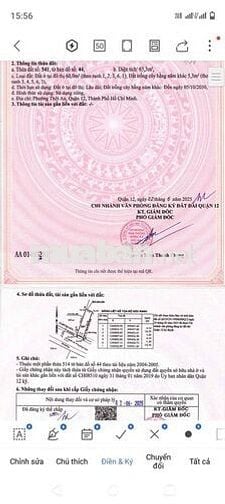 35 lô đất mặt tiền đường Thới An 17A view sông Vàm Thuật SHR