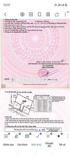 35 lô đất mặt tiền đường Thới An 17A view sông Vàm Thuật SHR