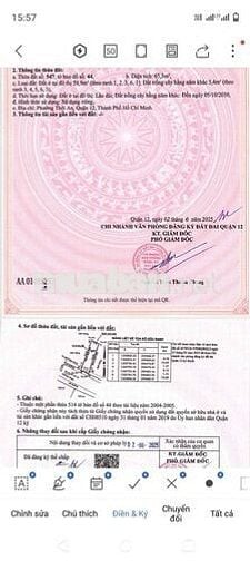 35 lô đất mặt tiền đường Thới An 17A view sông Vàm Thuật SHR