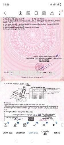 35 lô đất mặt tiền đường Thới An 17A view sông Vàm Thuật SHR
