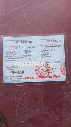 Dư dùng bán xe Nhật giấy tờ đầy đủ máy zin 3tr900