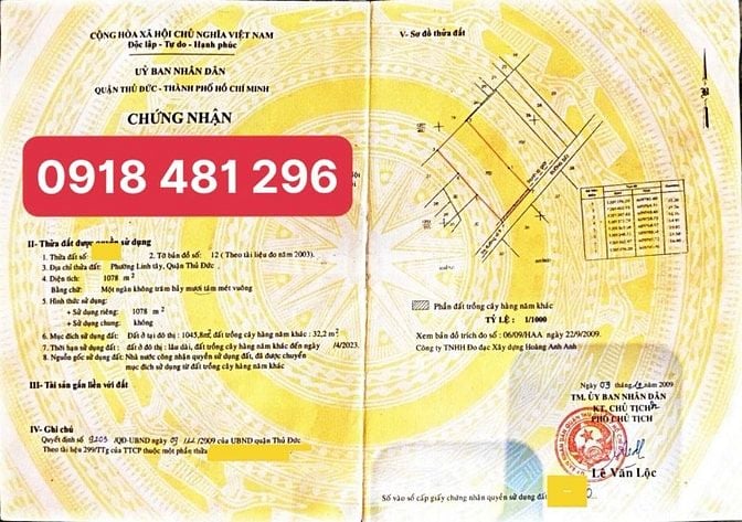 Bán đất đường số 9 phường Linh Tây gần chợ Thủ Đức (2.156m2) 50 tr/m2