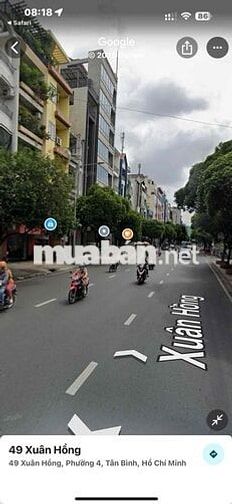 Mặt tiền Xuân Hồng,Tân Bình.4x18m.7 phút sân bay, 3tầng.Miễntrunggian