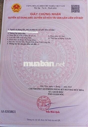Cần bán đất Bàu Công, Hậu Nghĩa, Tây Ninh gần Vin 930ha