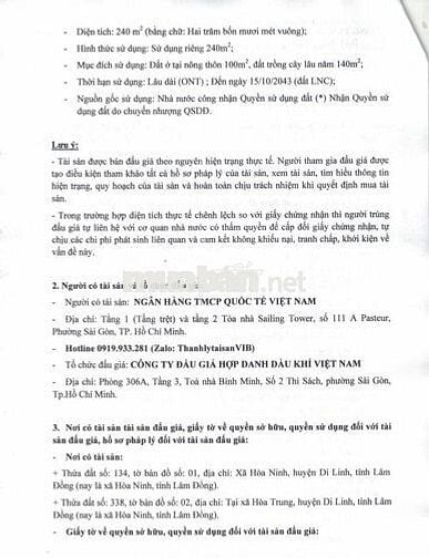 BĐS xã Hòa Ninh, tỉnh Lâm Đồng