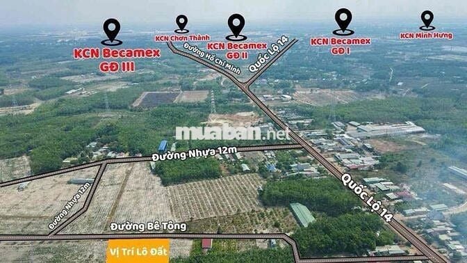 Đất sổ sẵn, thổ cư, điểm xuống cao tốc CHƠN THÀNH-TPHCM