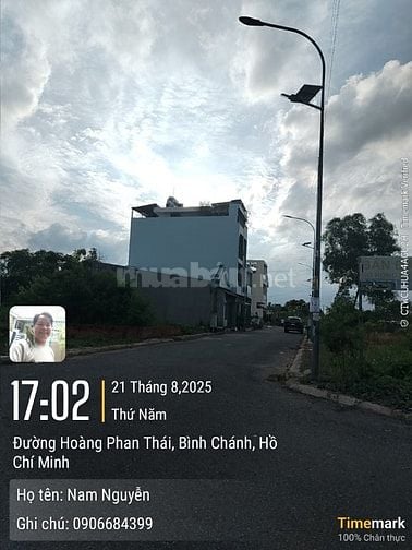 Bán đất đường Hoàng Phan Thái, Cách đường quốc lộ 1A 1km Gần chợ Bình 