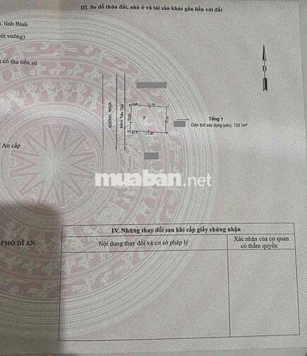Đất mặt tiền 133m2 ngang 10m KDC Đông An, p Tân Đông Hiệp , Tp Dĩ An