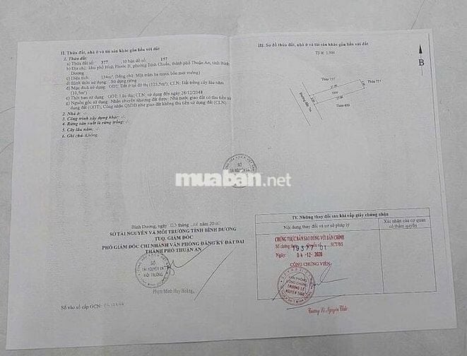 (CHÍNH CHỦ) Nhà thổ cư Thuận An, bình dương, đất thổ cư 134m2
