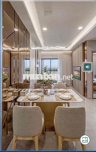 Căn hộ 1 phòng ngủ K-Home new city diện tích 46,96ha nằm trên đường D5