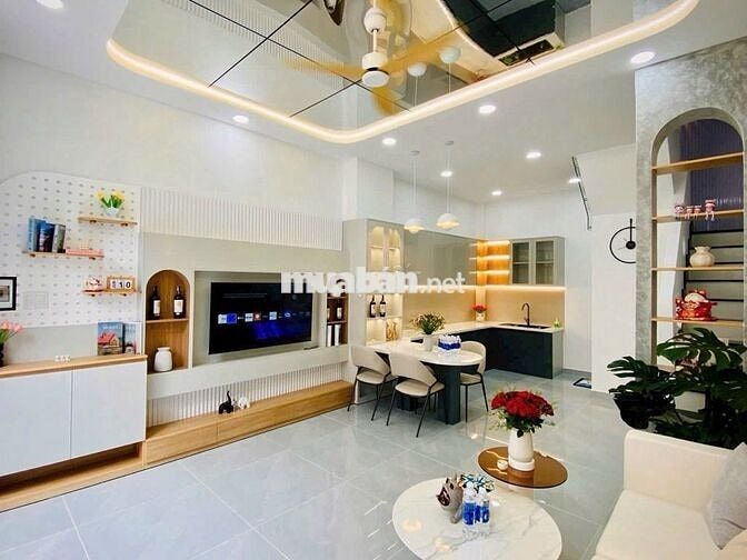 NHÀ ĐẸP 4 TẦNG HẺM VF3, FULL NỘI THẤT, PHAN HUY ÍCH,P12, GIÁ 5.9 TỶ TL