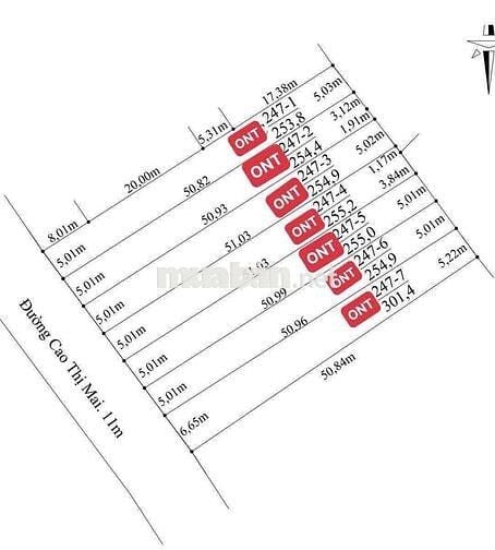 Đất thổ cư đã san lấp cao ráo . MT Cao Thị Mai Tân Trụ Long An