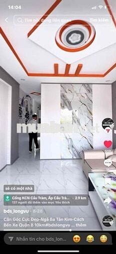 Nhà Mặt tiền ql50-ngay ngã ba tân kim -di chuyển nen quận 8 10p