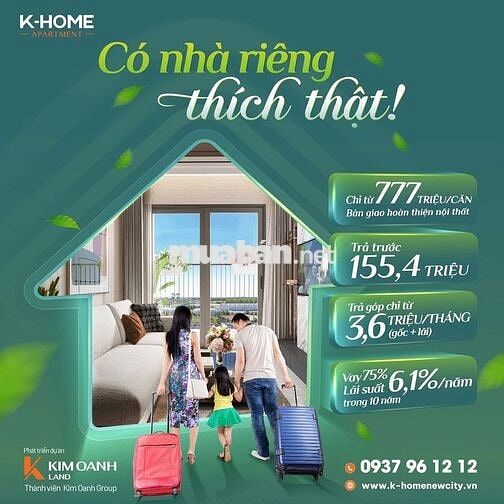 Bán Studio 1PN, 1WC, 35m2 tại K Home, TDM, Bình Dương