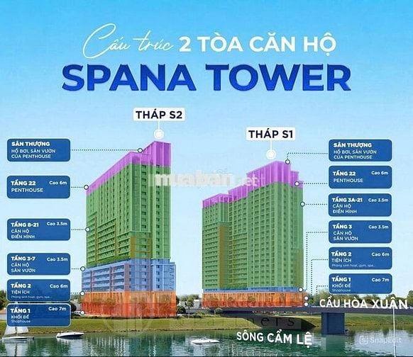 Chỉ 700 tr sở hữu ngay căn hộ Spana Tower  giữa lòng Đà Nẵng