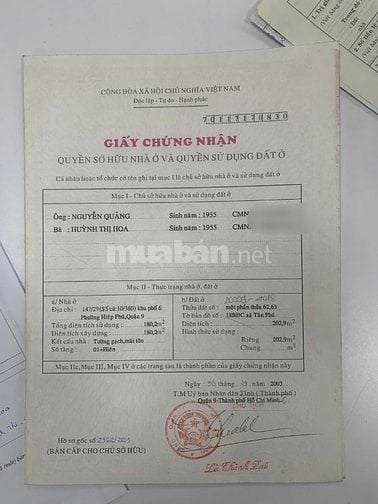 Chính chủ bán nhà 203 m2, Đường Tân Lập 2, Hiệp Phú, TP Thủ Đức