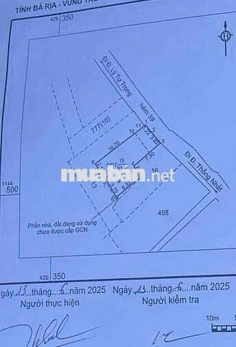 Bán Đất Hẻm Thống Nhất Cũ P3 Vũng Tàu. HCM