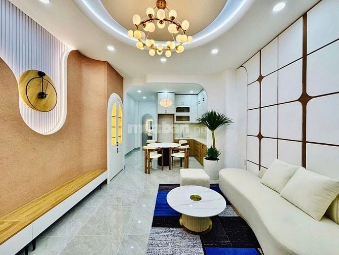 Nhà mới Hẻm xe hơi Bùi H Nghĩa,Ngang 4m,5Tầng,4PN,Nở Hậu 5,5m,Giáp Q1