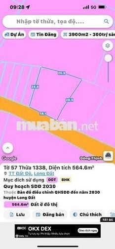 Cần bán nhanh 1065m2 sẵn 120m tc đường nhựa  TT Đất Đất Đỏ.BRVT