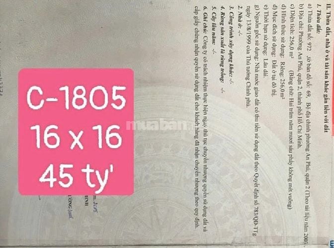 Bán đất KDC An Phú – An Khánh , p An Phú , Tp Hồ Chí Minh , Việt Nam