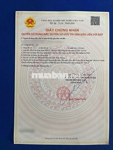 (CẦN BÁN GẤP) Đất Tại Phú An-Bình Dương, Chính Chủ - Sổ Sẵn Giá 1Tỷ690