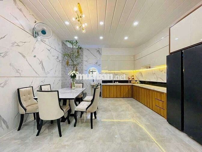 Bán đất tặng nhà đẹp full nội thất p.8 gò vấp - Ngang 5m hiếm - 4 tầng