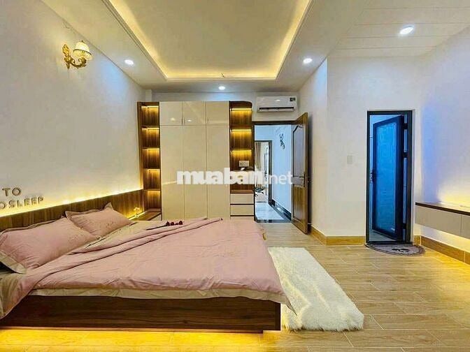 Bán đất tặng nhà đẹp full nội thất p.8 gò vấp - Ngang 5m hiếm - 4 tầng