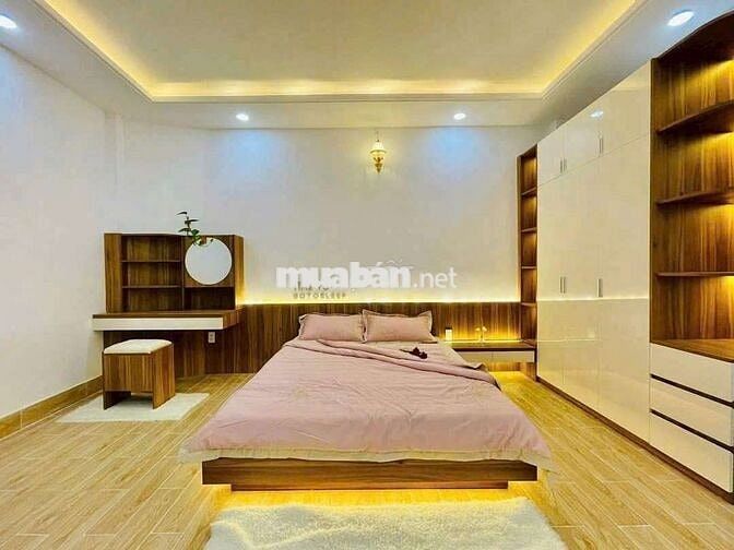 Bán đất tặng nhà đẹp full nội thất p.8 gò vấp - Ngang 5m hiếm - 4 tầng