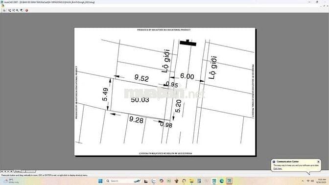 BÌNH TRỊ ĐÔNG HẺM ÔTÔ TRÁNH 5,2X11 KHÔNG LỘ GIỚI GIÁ 4,5TỶ TL