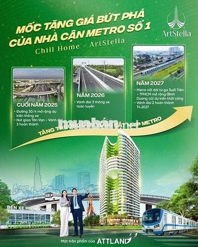 Căn Hộ ArtStella 1PN - Đối Diện METRO SUỐI TIÊN
