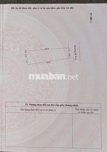 Chính chủ cần bán 120m2, nở hậu, gần lộ.