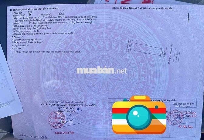 🏡 BÁN ĐẤT TĐC HÒA KHƯƠNG – MẶT TIỀN 7.5M, DT 150m