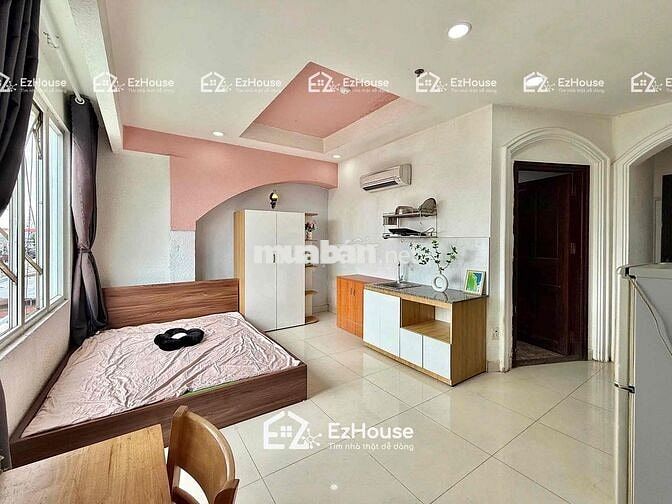 CHO THUÊ 1E STUDIO CỬA SỔ TRỜI VIEW KÍNH FULL NỘI THẤT NGAY AEON TP