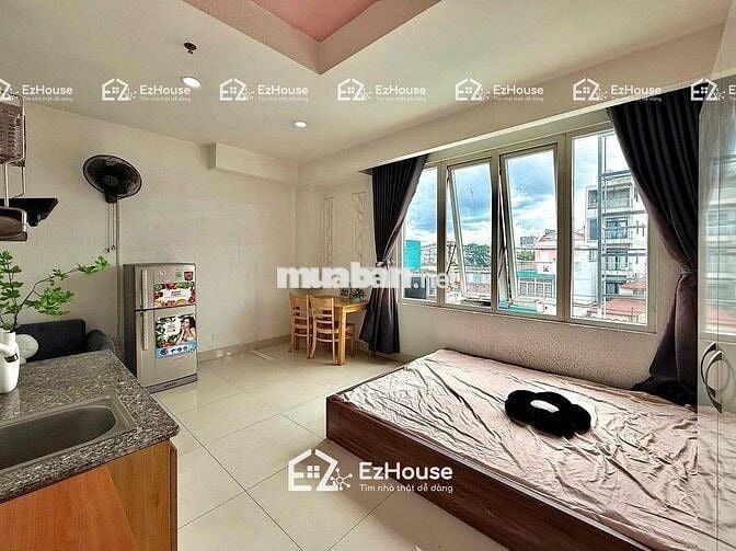CHO THUÊ 1E STUDIO CỬA SỔ TRỜI VIEW KÍNH FULL NỘI THẤT NGAY AEON TP