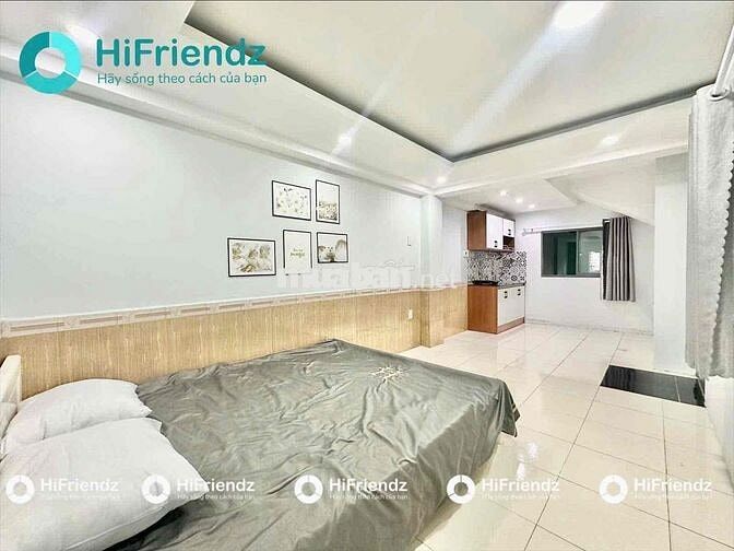 CHO THUÊ CĂN HỘ 1PN TÁCH BẾP 2 GIƯỜNG BAN CÔNG NHÀ MỚI 100% SÁT Q10