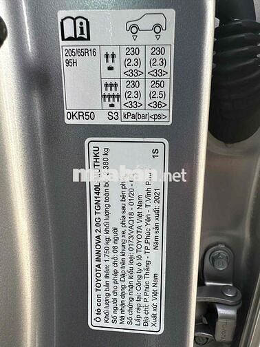 Toyota Innova 2.0G AT 2021- 37000km