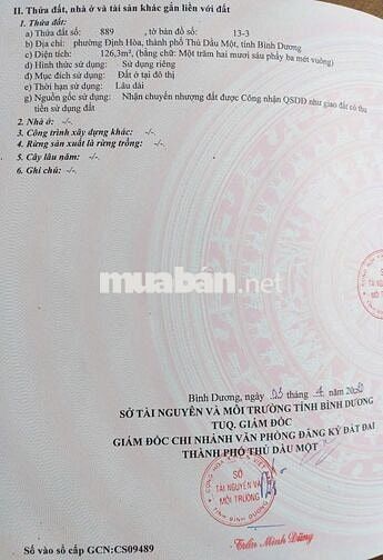 ĐẤT ĐỊNH HÒA – SÁT QL13 & VÕ VĂN KIỆT  126,3m² (6,6 x 21m) Thổ cư 100%