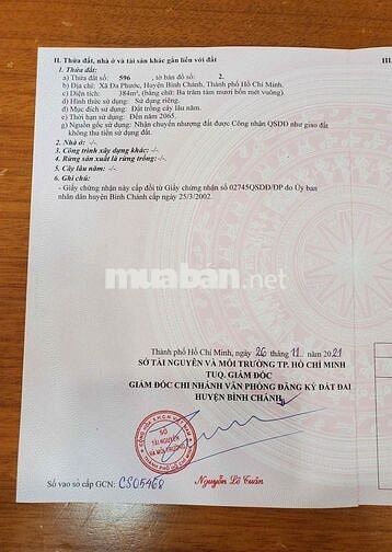 Bán đất mặt tiền Đa Phước Binh Chánh 1.000m vuông