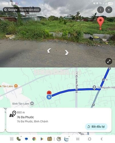 Bán đất mặt tiền Đa Phước Binh Chánh 1.000m vuông